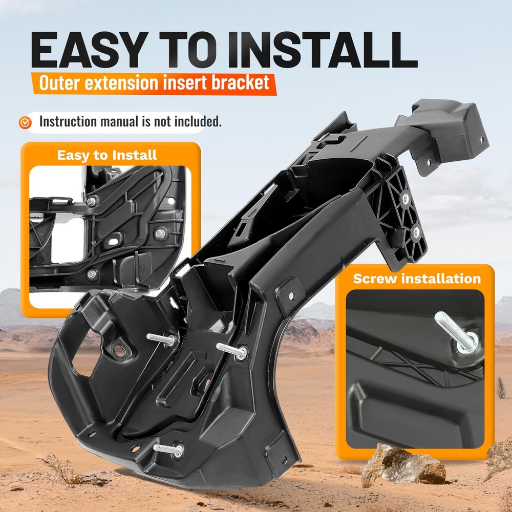 Driver Side Rear Bumper End Outer Extension Insert Bracket Compatible with 20...