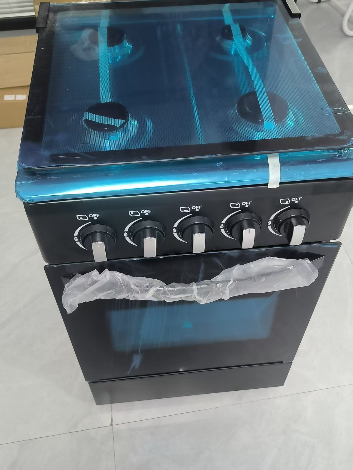 20" Free Standing Gas Stove Oven Range,4 Burner LPG Cooktop with 60L Oven