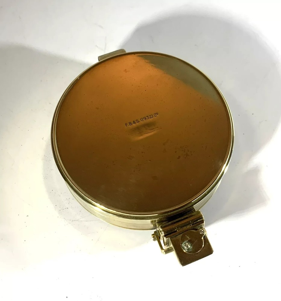 Large Solid Brass Prismatic Surveyors Compass by Francis Barker & Son (d.1932)