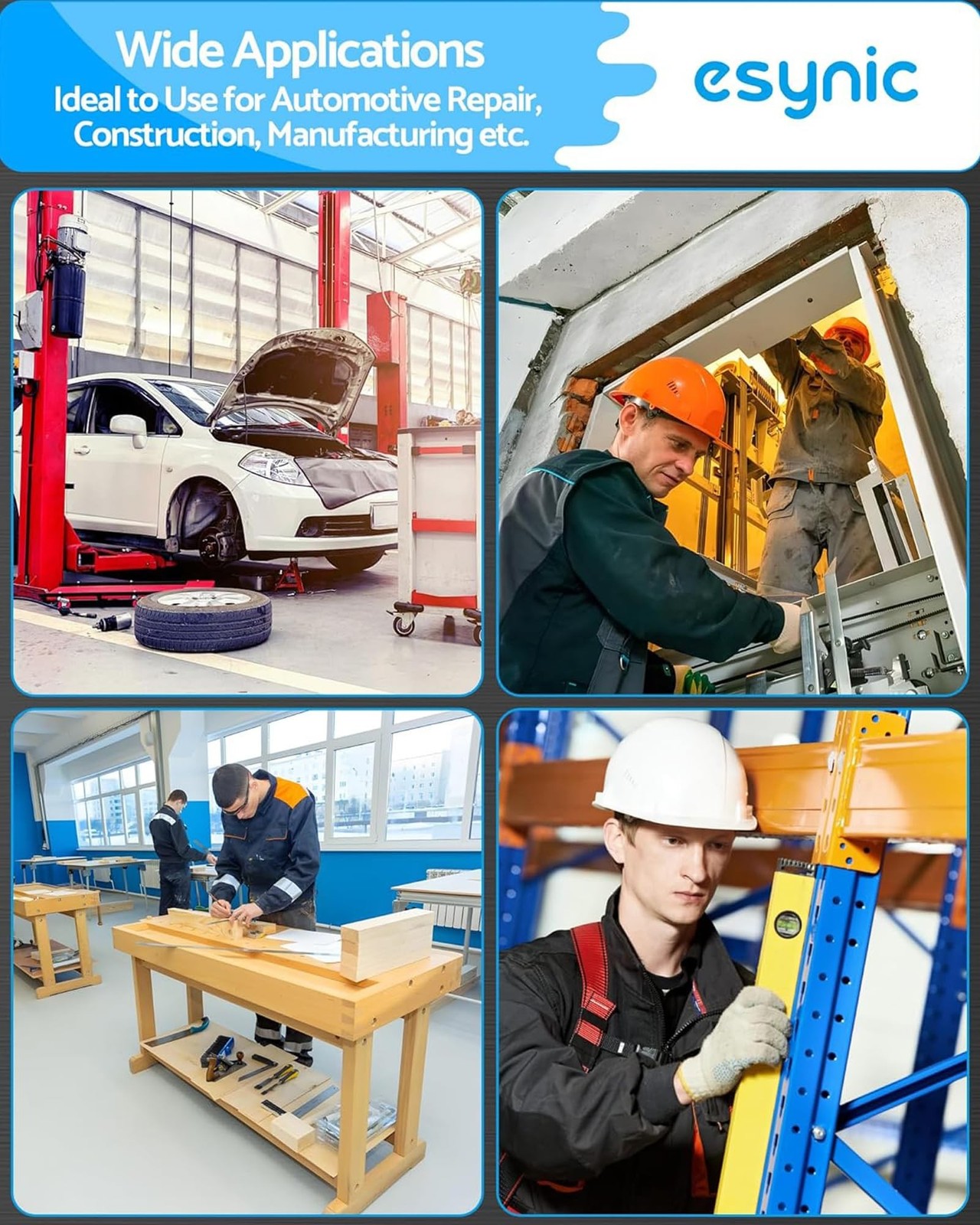 eSynic Durable Rivet Nut Gun Tool High Efficiency Rivnut Gun Kit with 3 Size ...