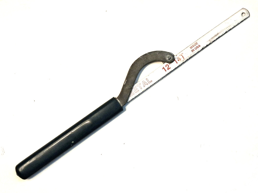 VINTAGE STANLEY 15- 210 MINI HACK BLUE RUBBER HANDLE, ADJUSTABLE BLADE POSITION