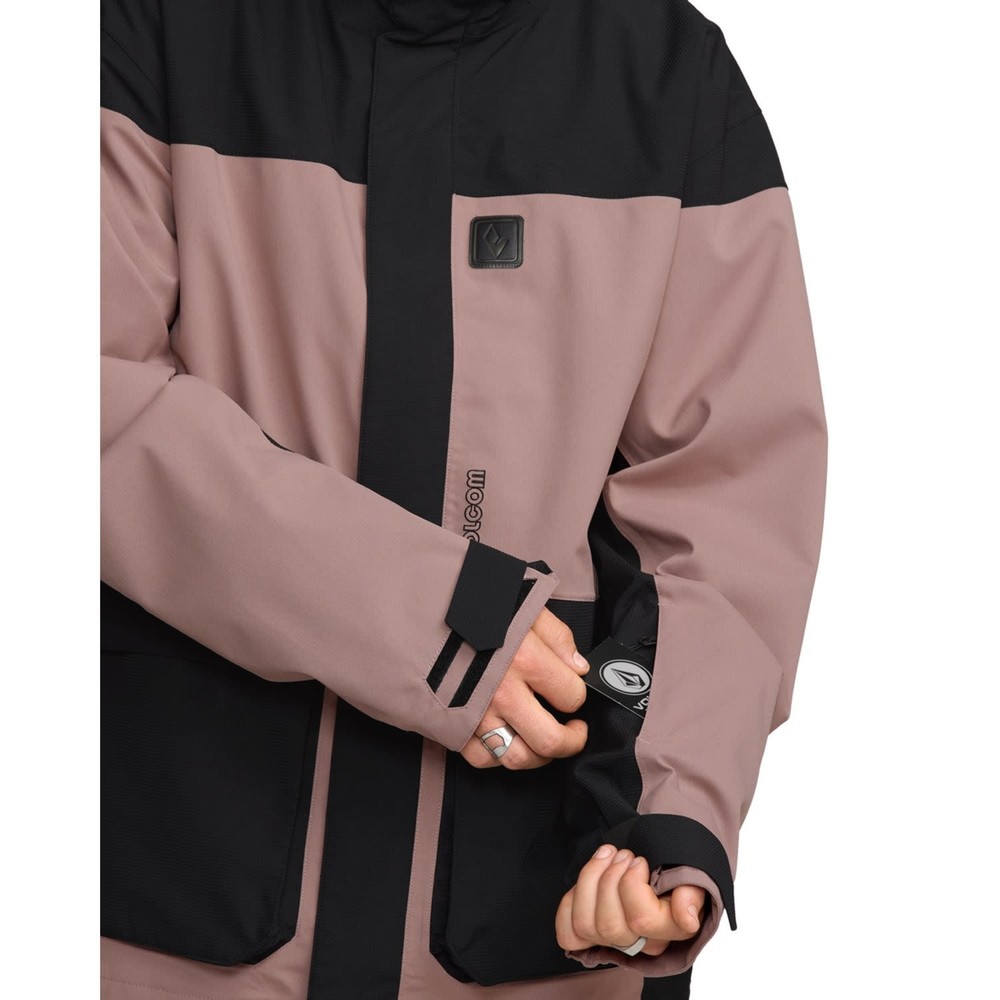 Volcom Kleveland Men's Winter Jacket, Mauve, Medium