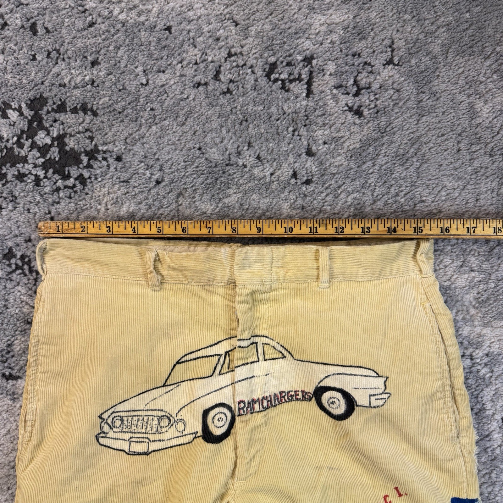 Vintage 60s Senior Cords Indiana South Caston 1963 Hand Painted Pants