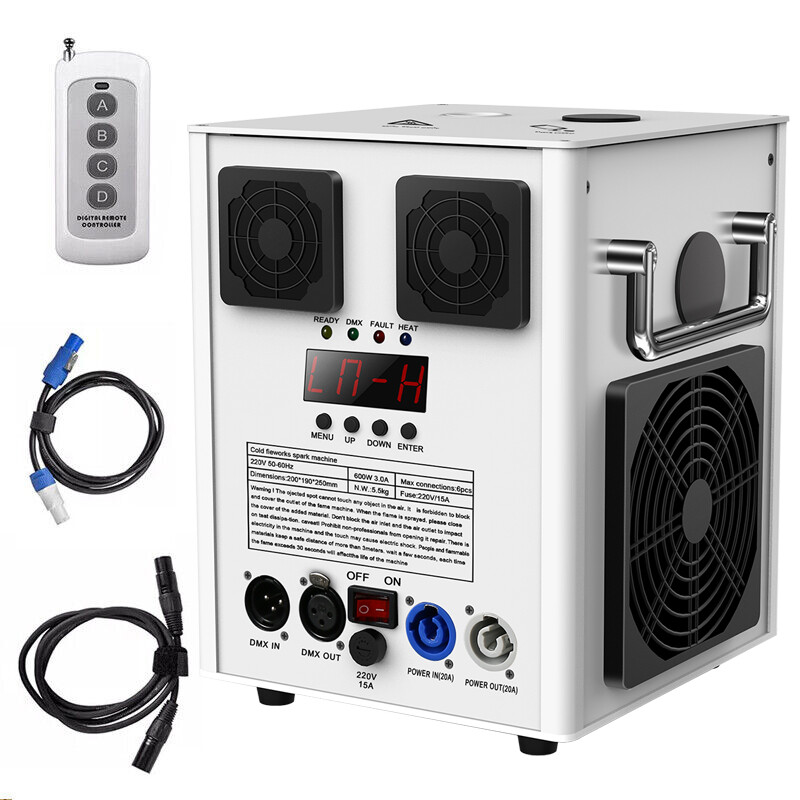 700W Cold Spark Machine DMX Stage Firework Machine & Flight Case For Wedding