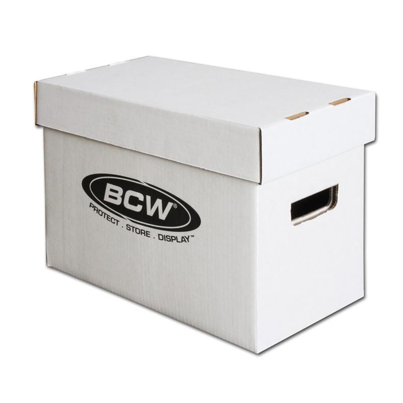 BCW Short Comic Book Storage Box Holds 150-175 Stackable Cardboard w/Handles