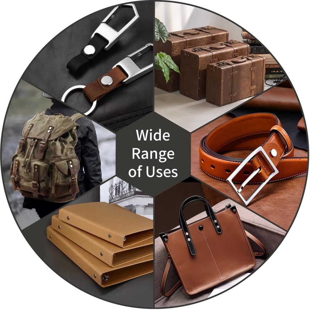 75 Sets Chicago Screws Assorted Kit 5 Color Leather Rivets Binding Post