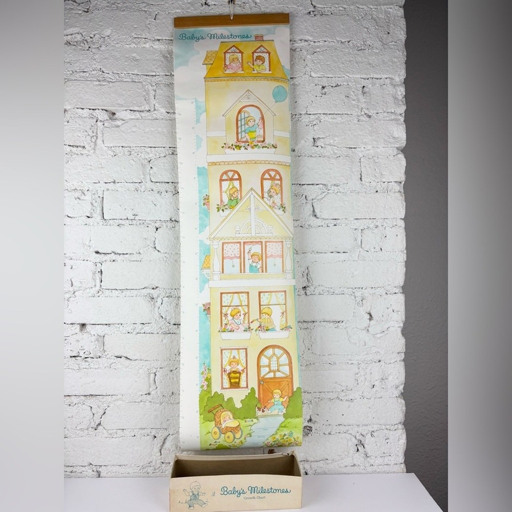Vintage Baby’s Milestones Growth Chart Keepsake