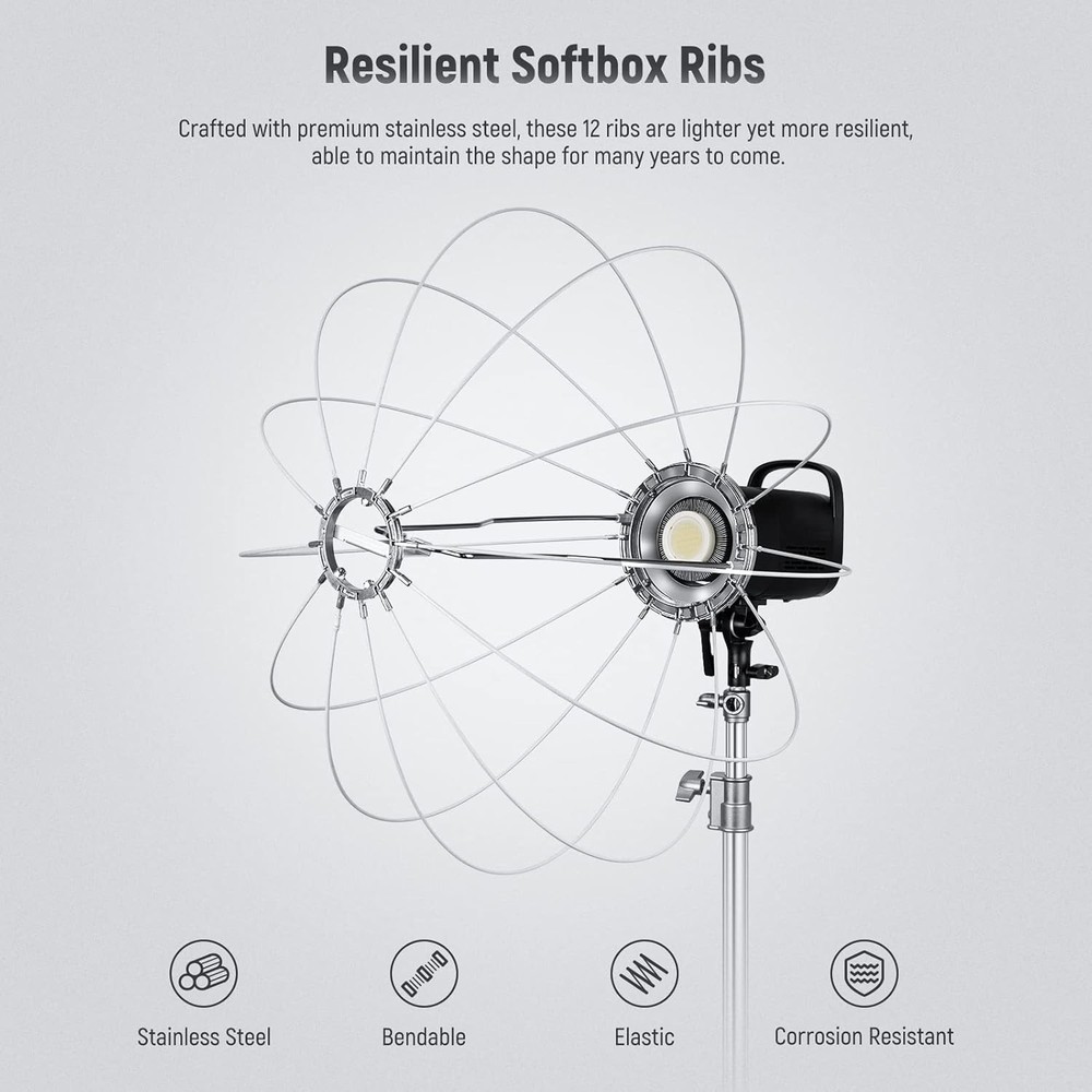 NEEWER 26"/65cm Lantern Softbox One Step Quick Release, 360° Light Diffuser