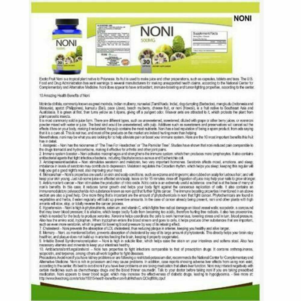 Prostate Bladder Care Relief Urinary Problem Noni Immune Support Supplements
