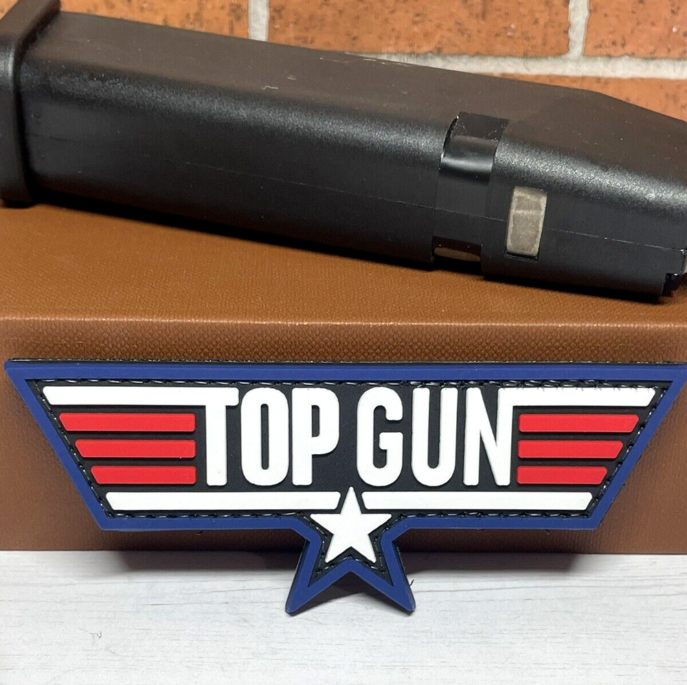 Top Gun PVC Patch, Tactical Morale Air Force Rubber Patch Hooked Back
