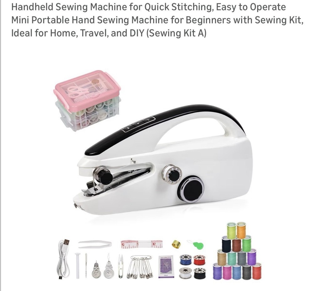 Handheld Sewing Machine for Quick Stitching, Easy to Operate Mini Portable Hand
