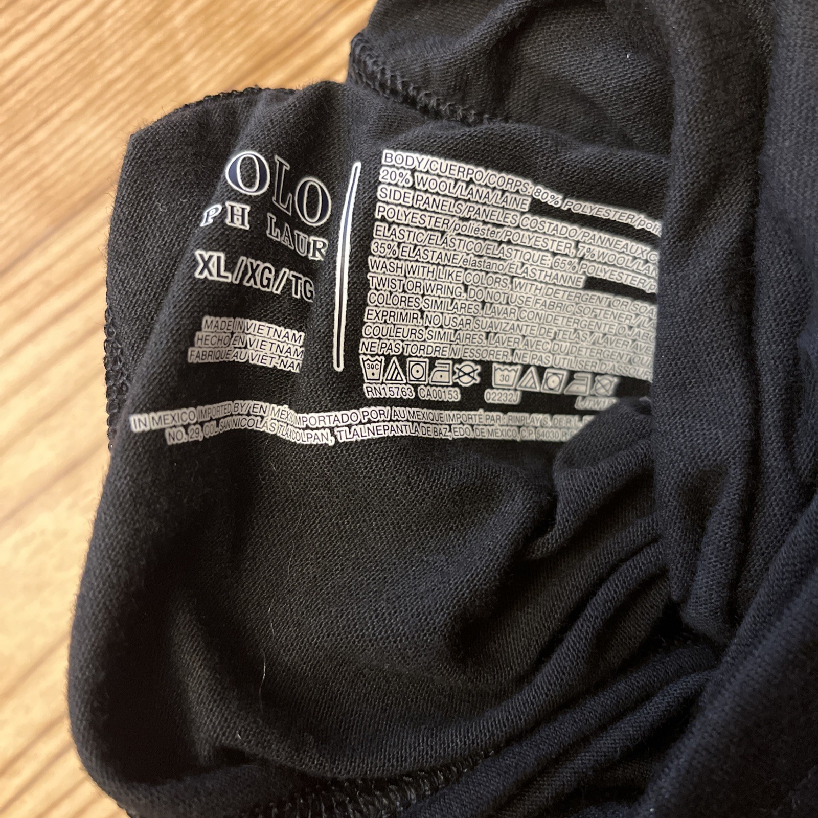 Polo Ralph Lauren Mens Wool Blend Base Layer Pants Side Panels Long Undergarment