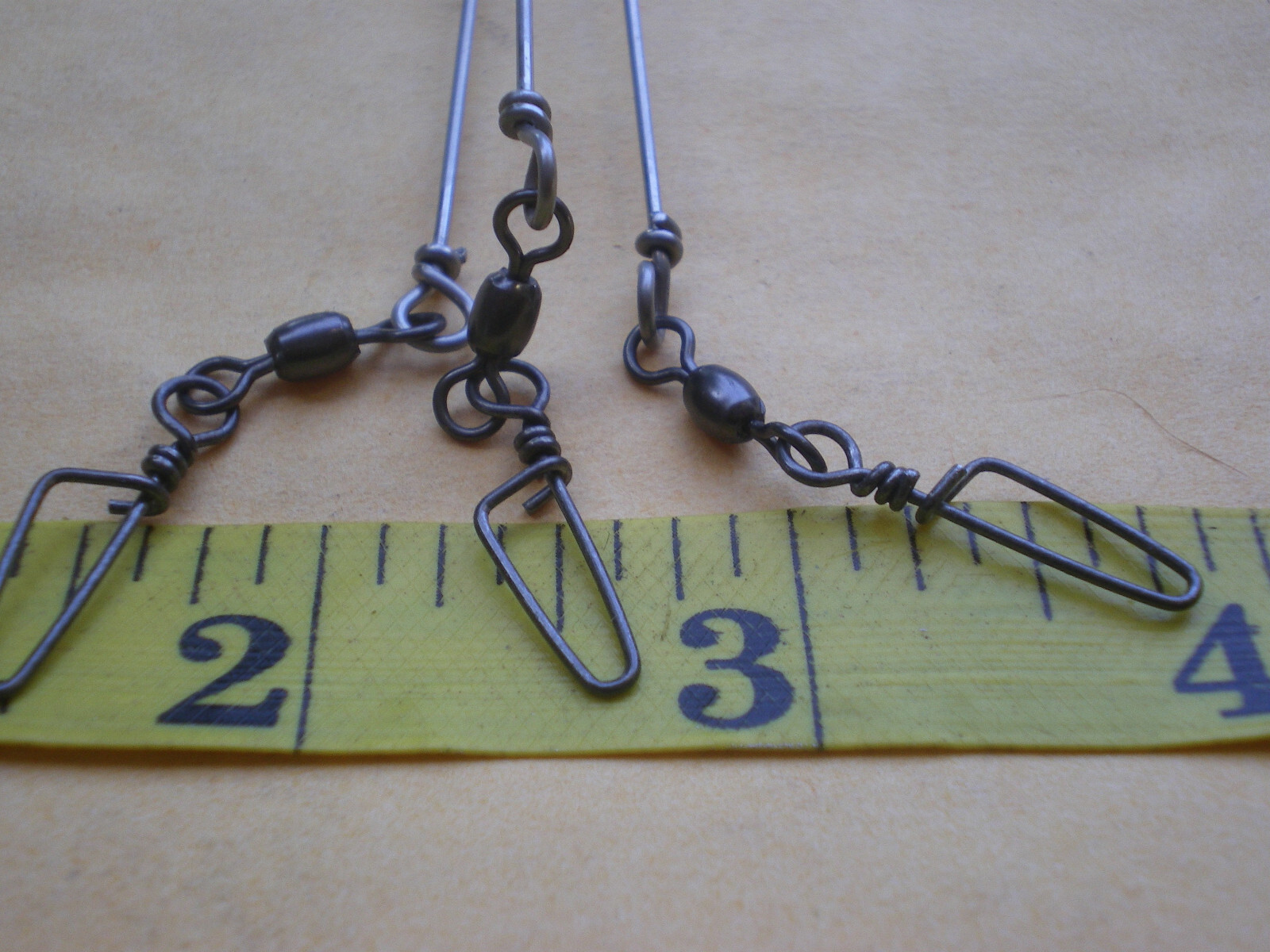 1 CRAPPIE, BASS RIG, TESTED IN ALABAMA 3 ARMS W/NICKEL BLADES .039X6" WEIGHTLESS