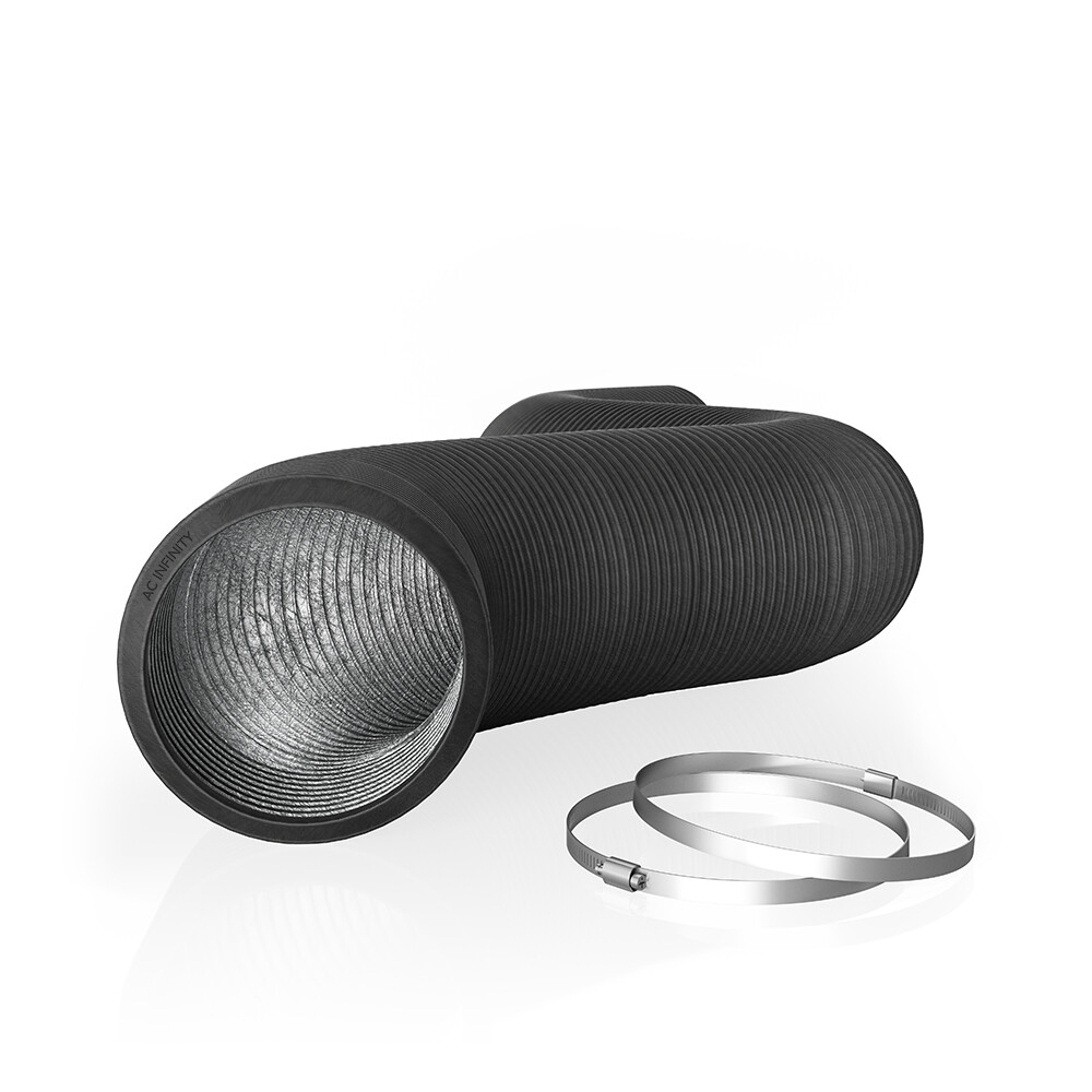 Flexible 8-Inch Four-Layer Aluminium Ducting, 8-Feet Long, Ventilation Exhaust