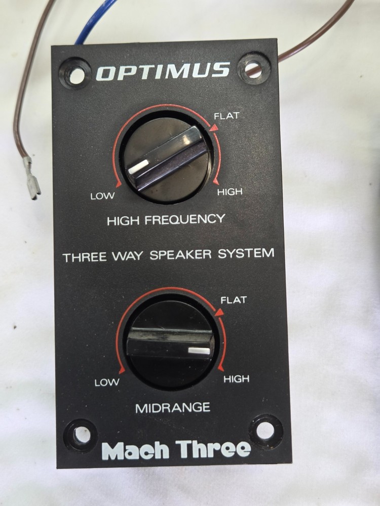 Optimus Mach Three Speaker L-Pad Control Panel Pair – Midrange & High Frequency