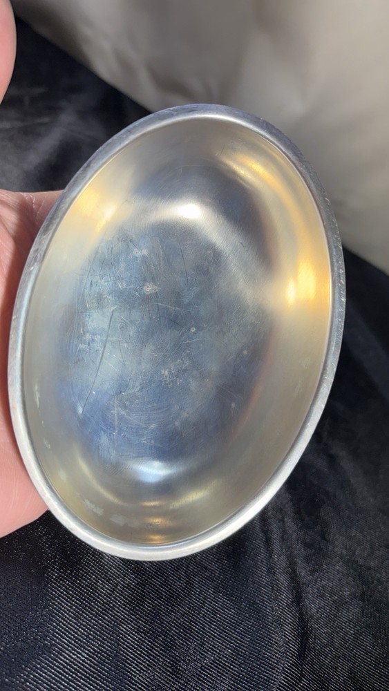 Antique Silver Plated Decorative Small Oval Cover