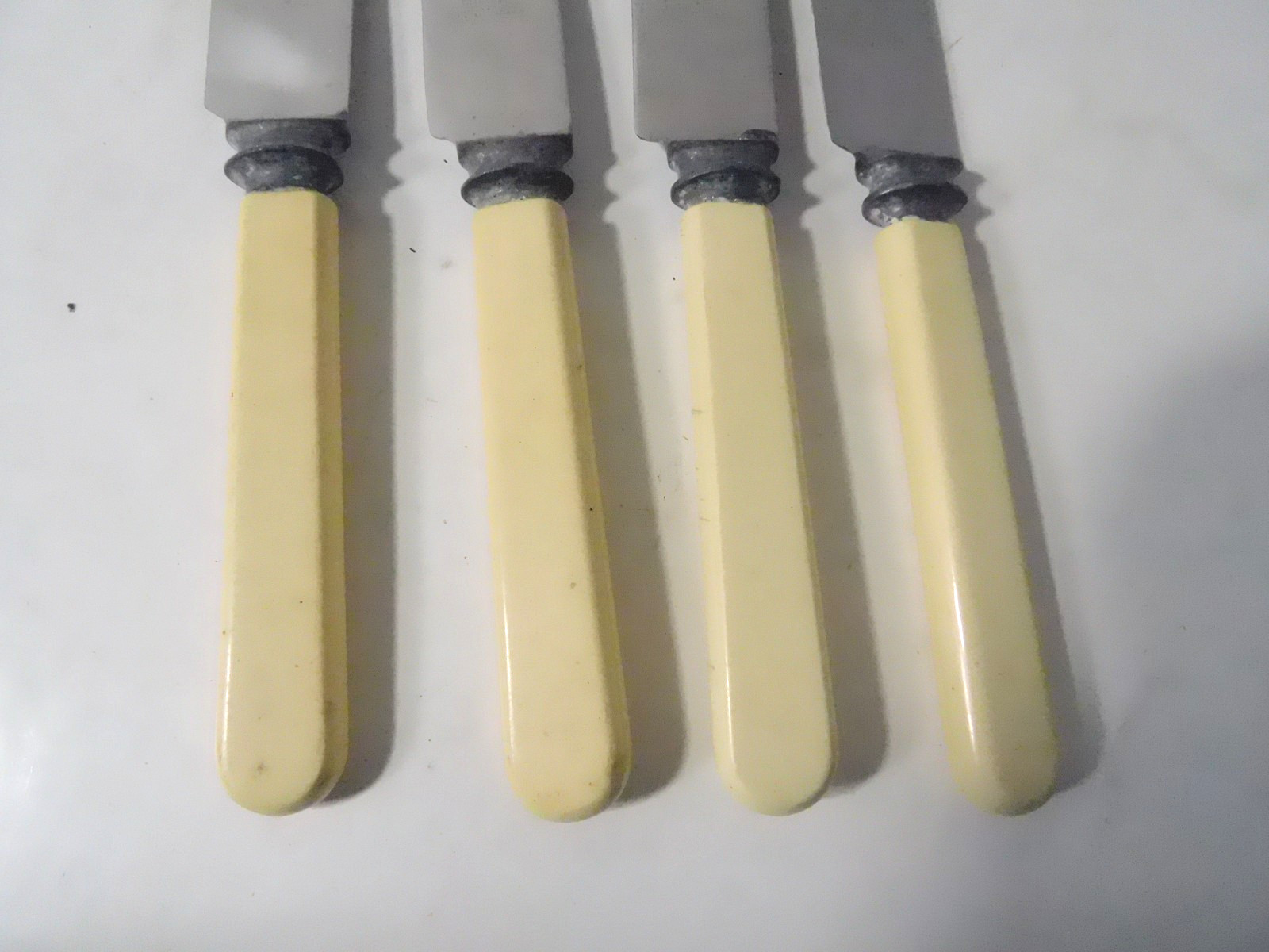 6 Knives Firth Stainless Blades Sheffield England Celluloid/Bakelite Handles