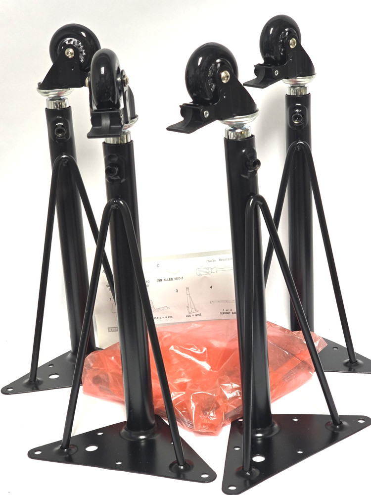 LAMINATE ACTIVITY TABLE STAND HEIGHT ADJUSTABLE LEGS WITH WHEELS