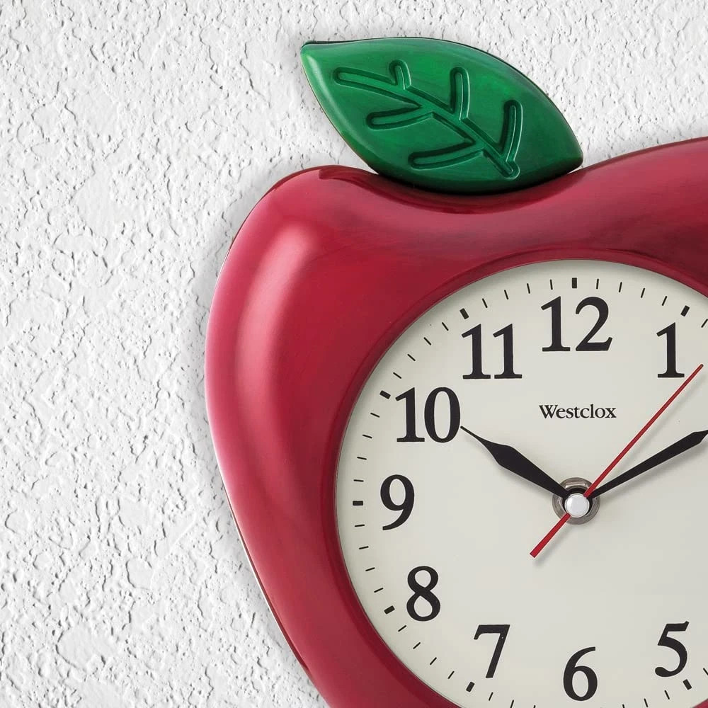 10" 3-Dimensional Apple Wall Clock- Model #38038A