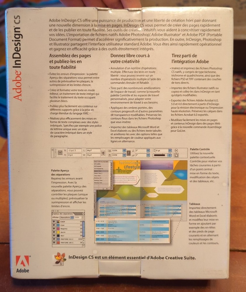 Adobe InDesign CS FRENCH VERSION Mac OS (Upgrade Version ~ NEW Sealed