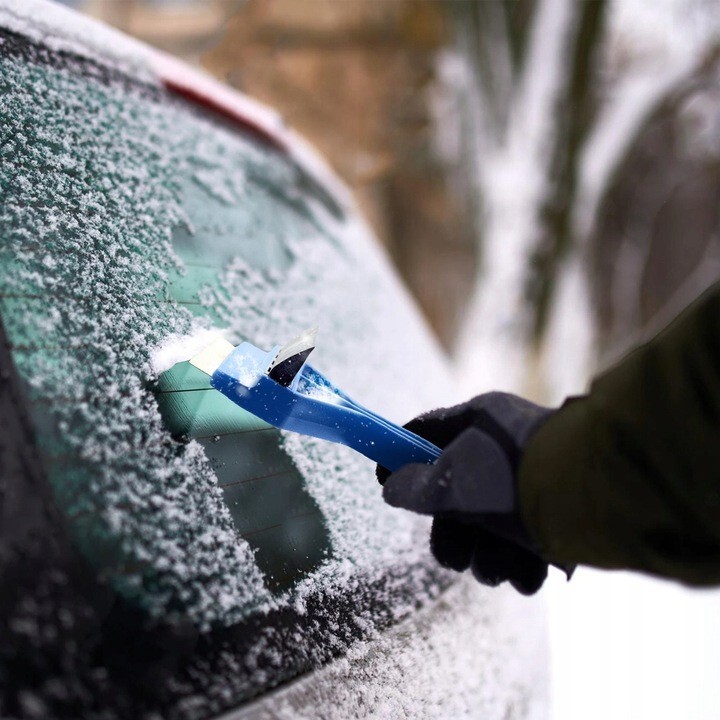 Car Windscreen BRASS Technology Rubber Ice Scraper Frost Windshield De-icer