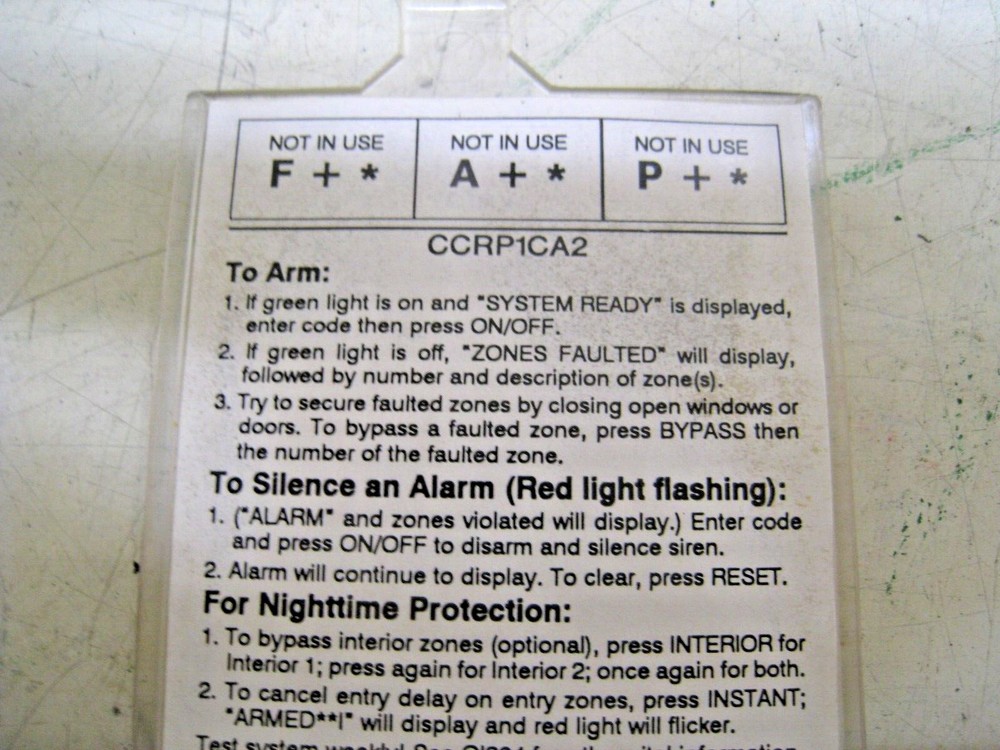 Napco CCRP2AS2 Custom Security Command Alphanumeric Keypad FREE SHIPPING