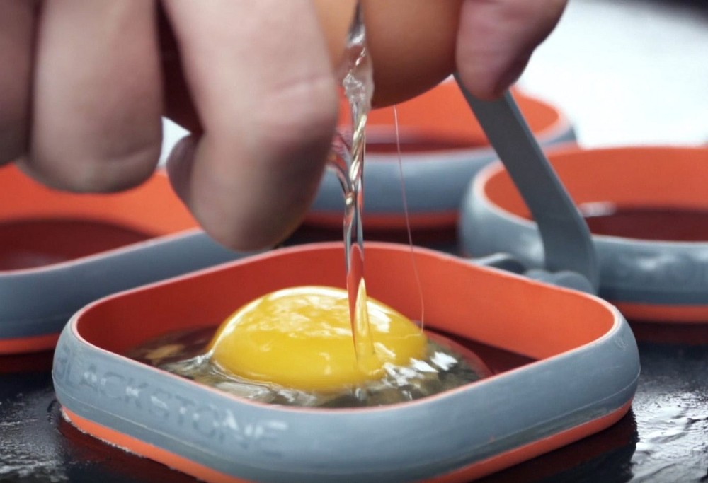 4" Egg & Pancake Ring Bundle Silicone Mold Cooking Tool Dishwasher Safe Gadget