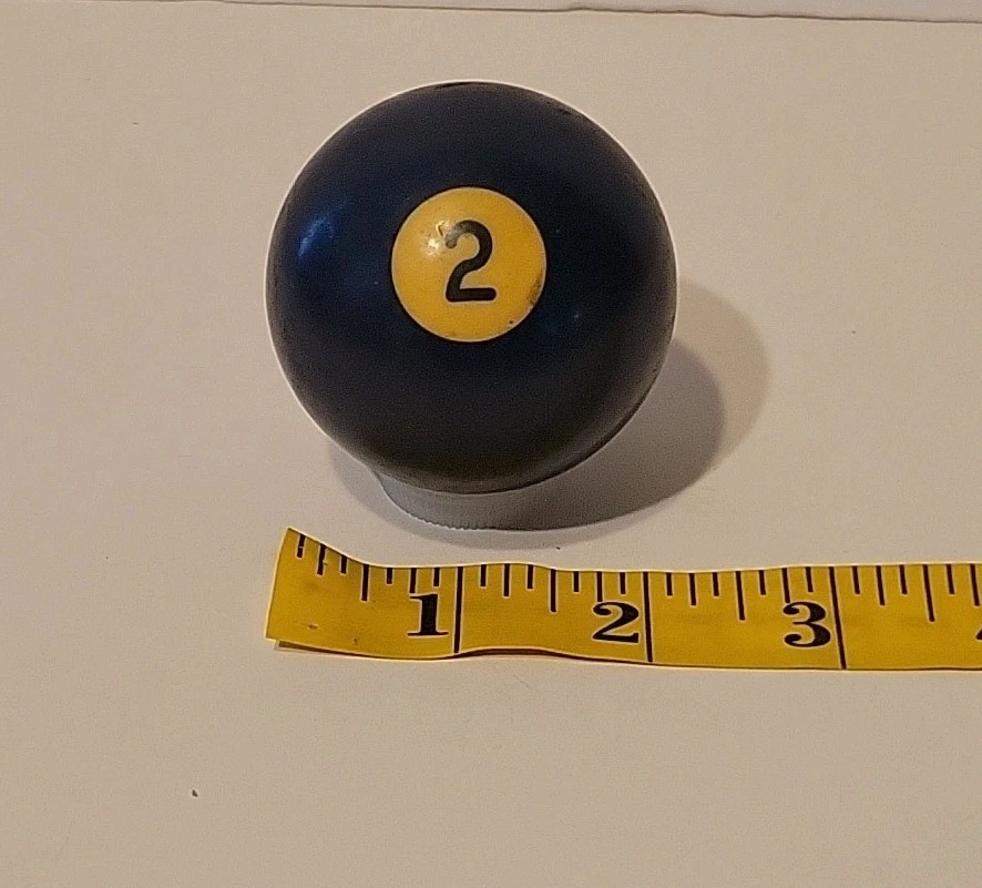 Vintage No. 2 Solid Blue Pool Ball Billiard 2" Replacement (I)