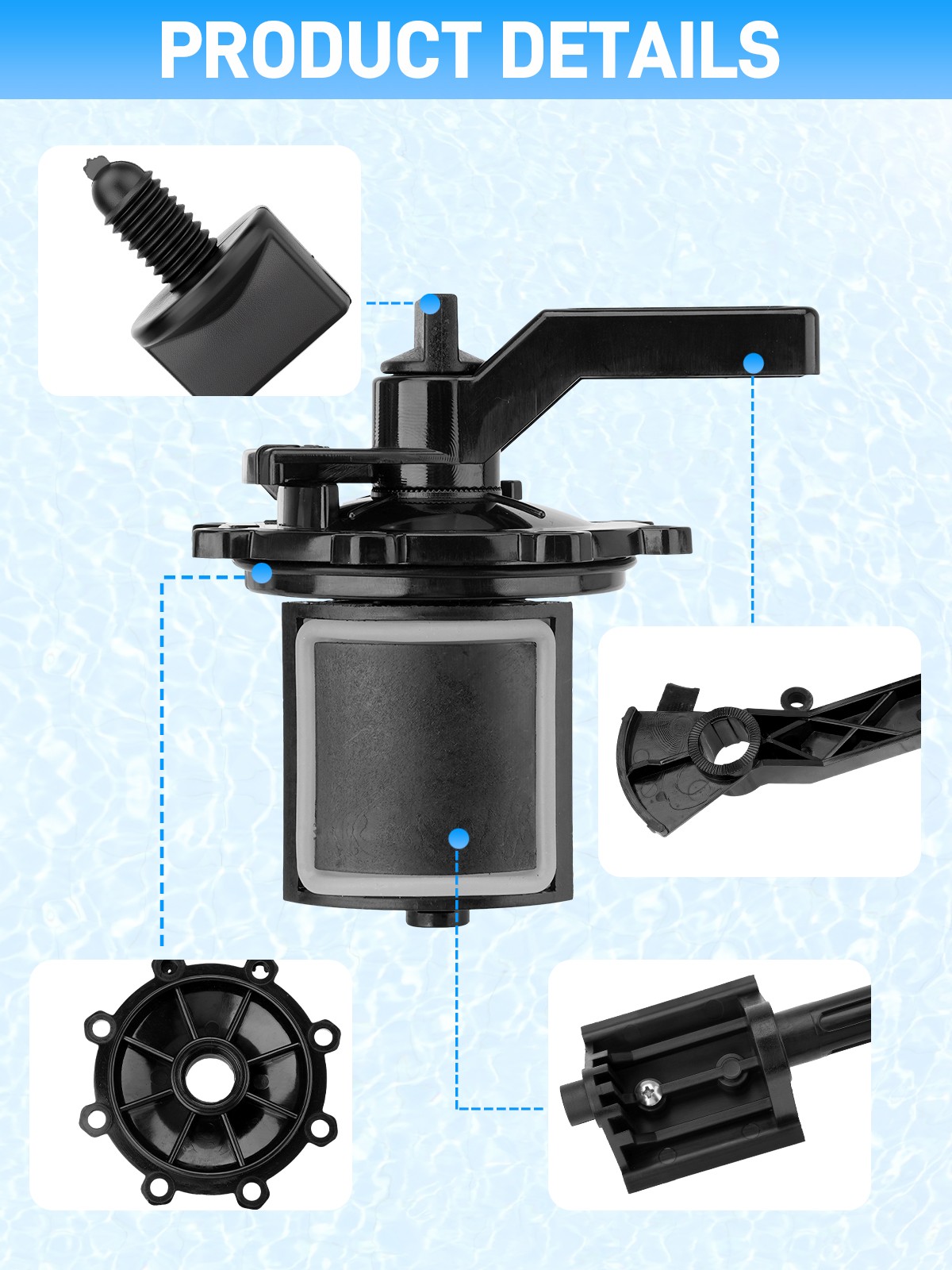 2PCS Pool Diverter Valve 4720 Rebuild Kit Complete For Zodiac Jandy 2-way/3-way