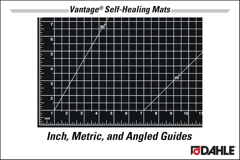 Professional 1/2" Grid Cutting Mat, 24"x36", Black