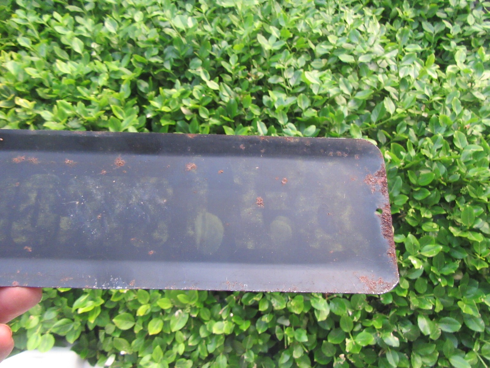 Vintage 1940's B-1 Lemon Lime Soda Tin Metal Door Push (16")