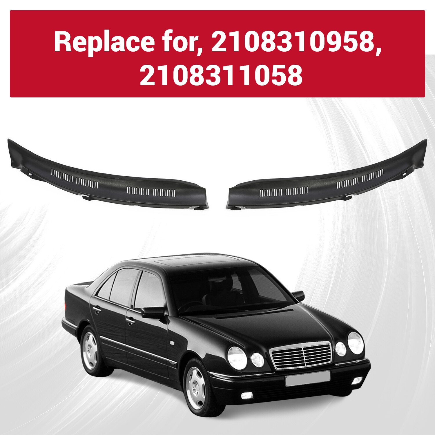 HECASA For Mercedes Benz W210 E-Class 95-03 Windshield Wiper Cowl Screen Cover