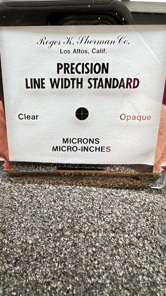 Roger H. Sherman Precision Line Width Calibration Standard