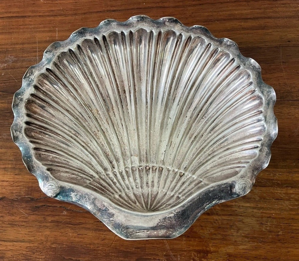 Wilson & Sharp Edinburgh Silverplated Antique Shell Nautilus Serving Bowl Dish