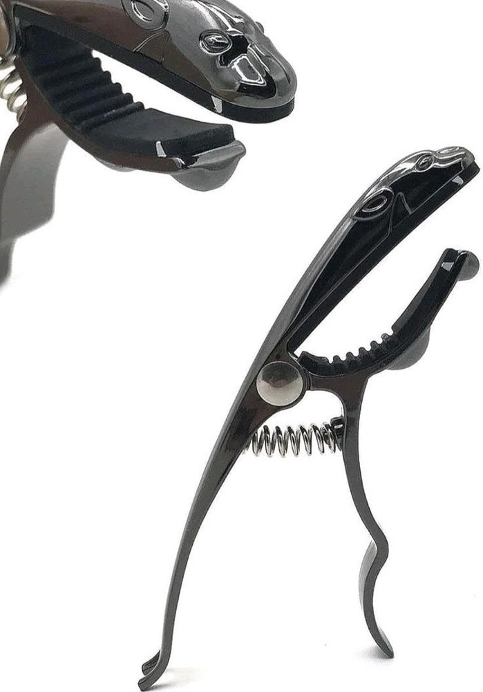 Leopard Shaped Guitar Capo, 2 Pack, Black