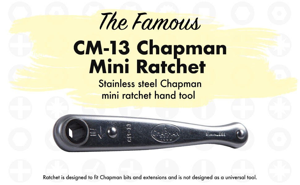 Chapman MFG Mini Ratchet with Dipped Handle - Yellow USA MADE
