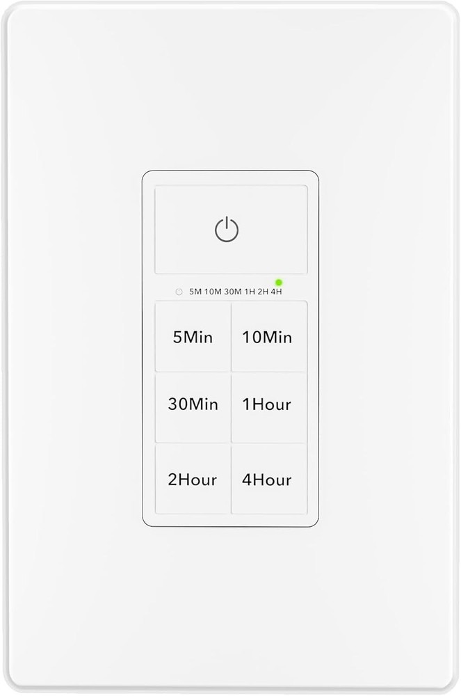 BN-LINK Countdown Timer Switch for Exhaust Fan, Bathroom Fan Light Switch Timer
