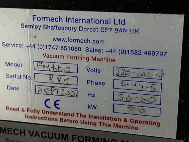 Used Formech FM 660 Vacuum Former