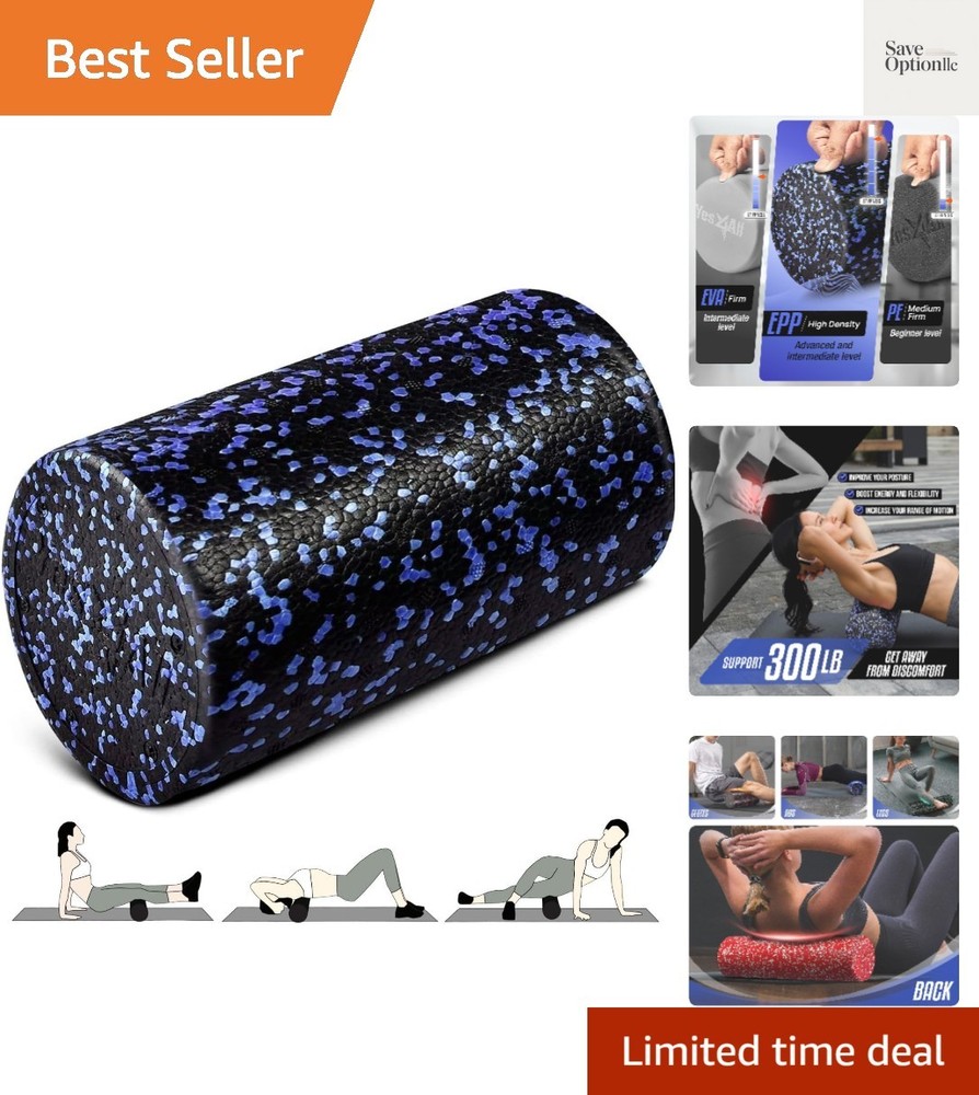 High-Density EPP Round Back Roller Foam, Exercise Foam Roller for Yoga, Pilat...