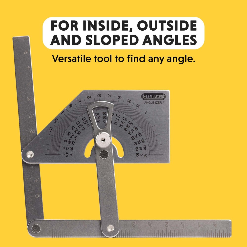 General Tools Protractor and Angle Finder #39 Stainless Steel Outside