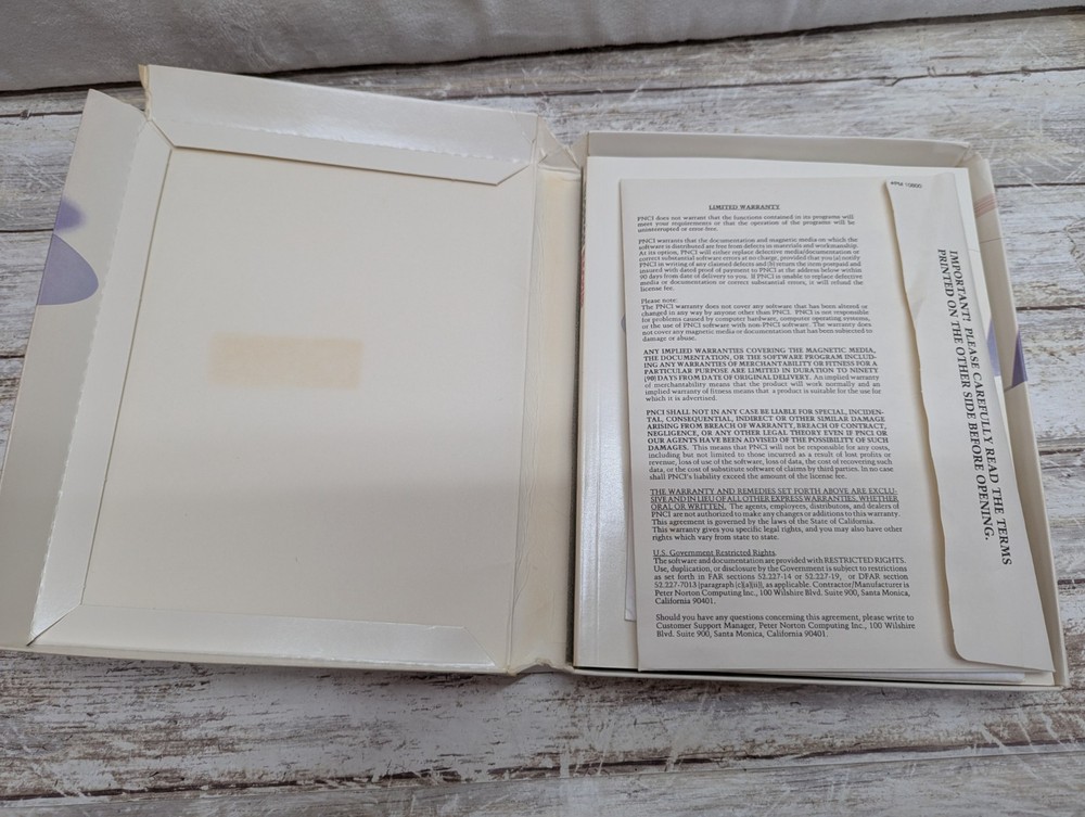 The Norton Backup 5.25" Floppy Discs IBM 1989 PC Computer Program Software