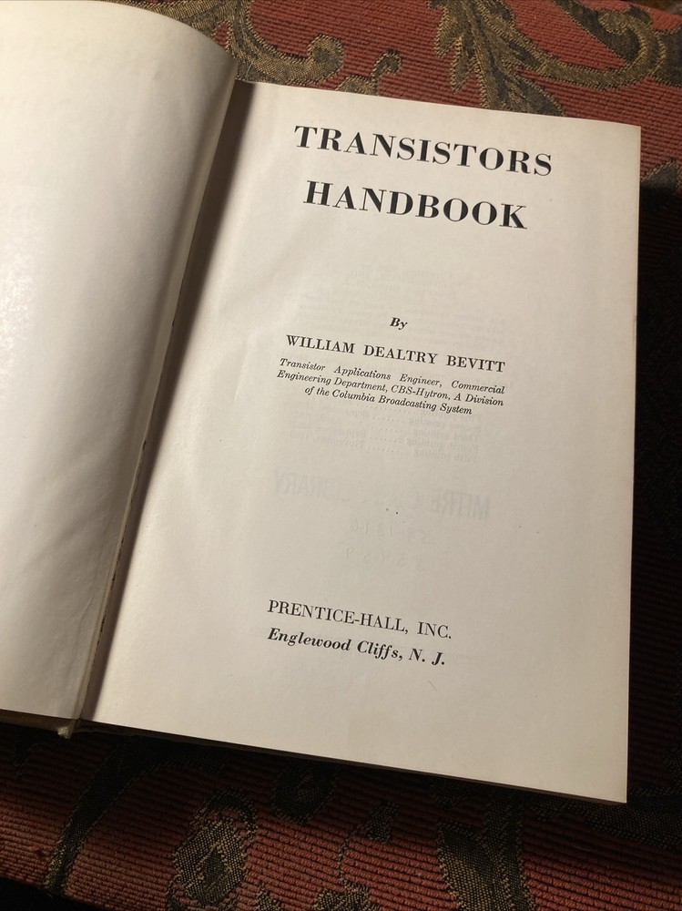 Transistors Handbook WD Bevitt 1956