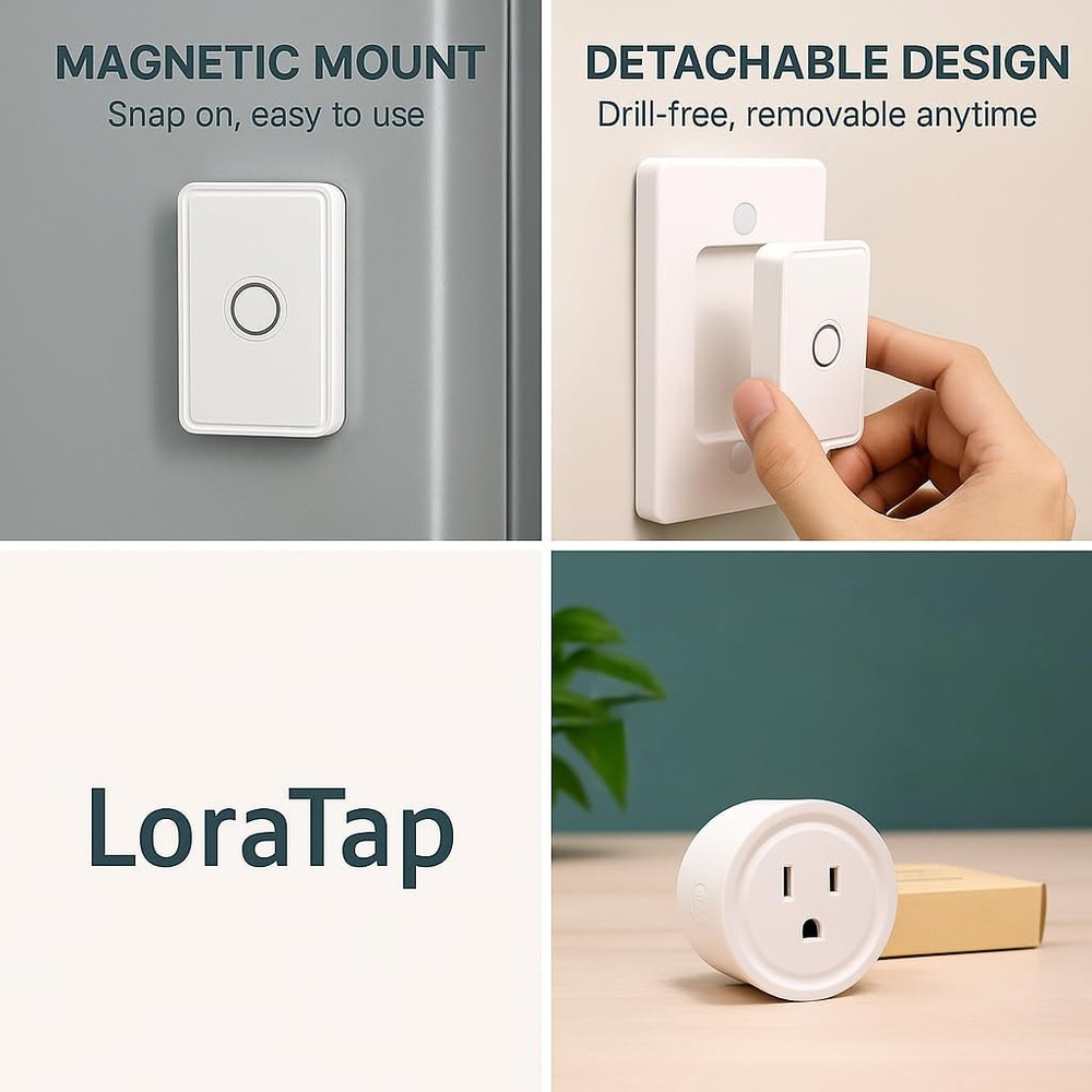 Remote Control Outlet Switch - Wireless, 656ft Range for Lights & Appliances