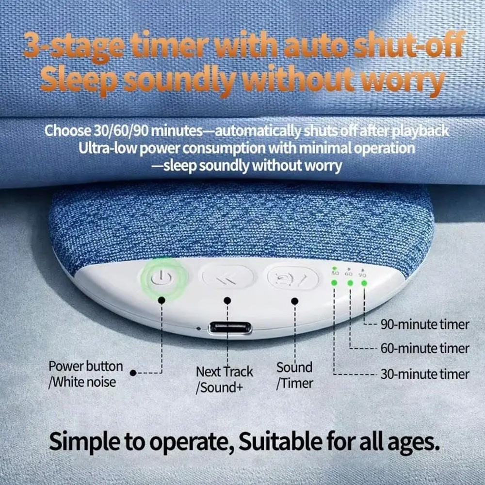 Under Pillow Speaker For Sleeping Bone Conduction Speaker With White Noise Timer