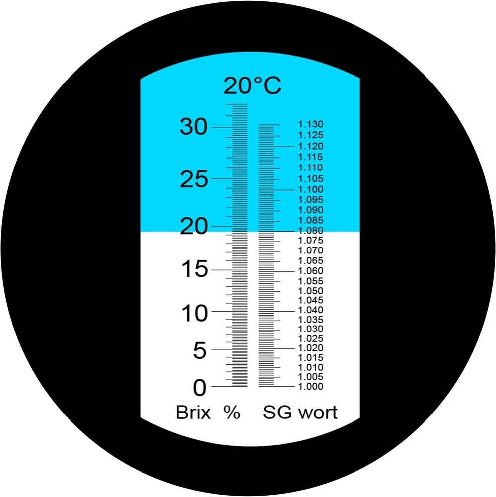 Brix Refractometer with ATC, Range 0-32% Brix with 0.2% Division, for Brandy,...