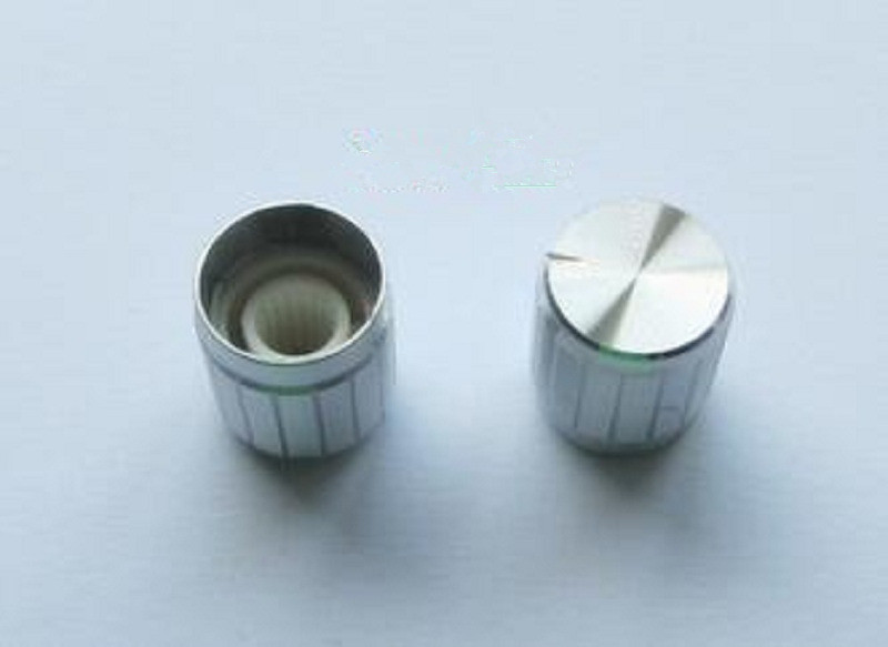 10 pcs Mini Potentiometer Knobs Cap Aluminum Silver 15*16.5mm For Potentiometer