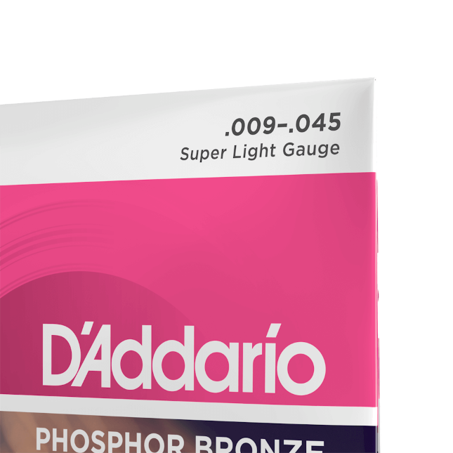 D'Addario EJ23 Super Light, Phosphor Bronze Acoustic Guitar Strings 9-45