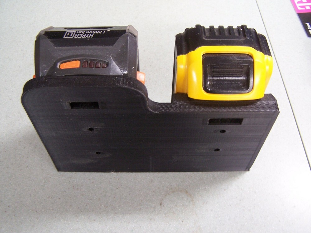 COMBINATION DEWALT / RIDGID BATTERY HOLDER MOUNT
