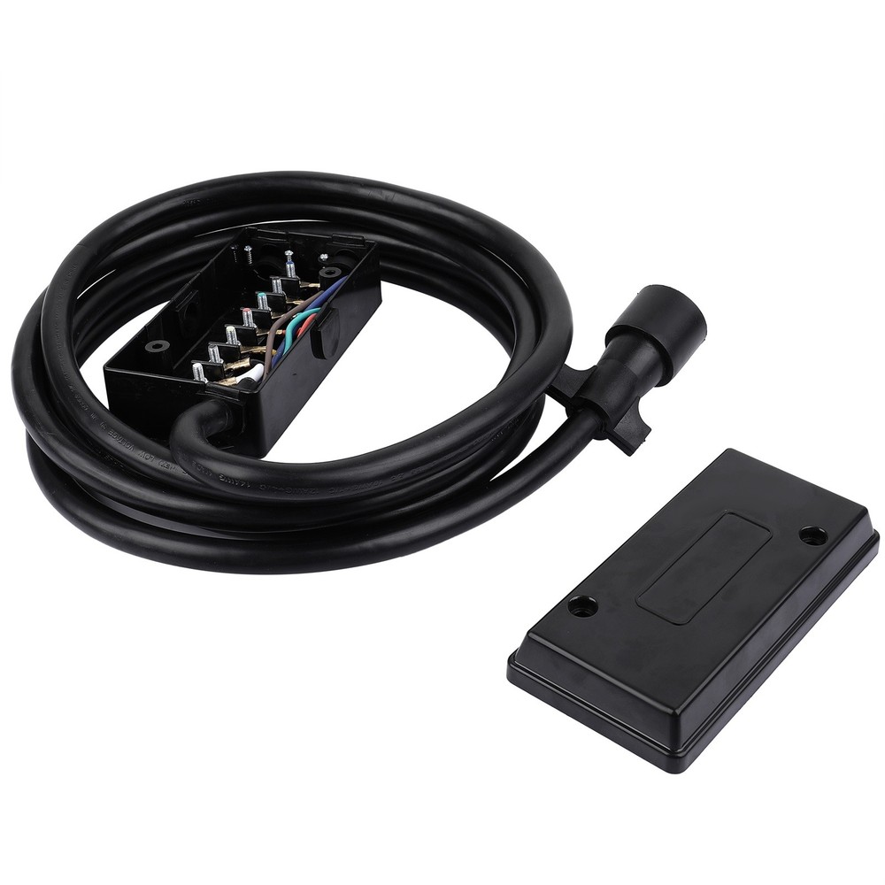 12ft 7 Way Plug Inline Pre-Wired Trailer RV Junction Box Cord Cable