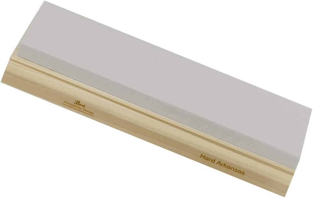 Arkansas Sharpening Stone Set - Wood Mounted 8"